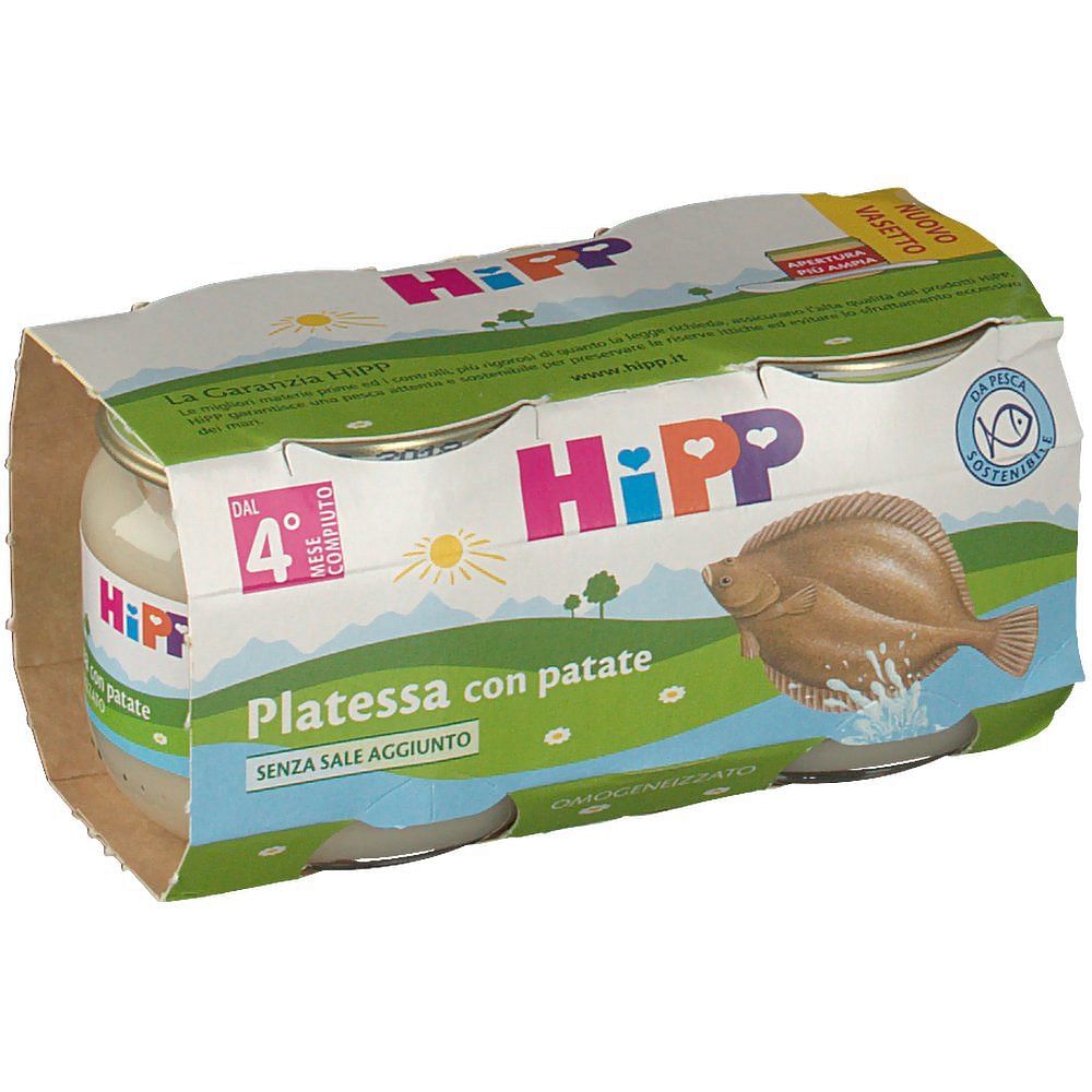 Hipp Omogeneizzato Platessa Con Patate 2 X80 G