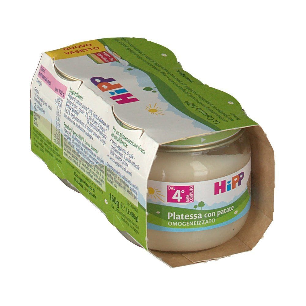 HIPP OMOGENEIZZATO PLATESSA CON PATATE 2X80 G