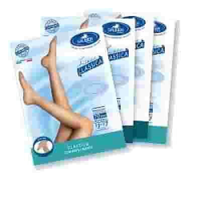 SAUBER COLLANT OPEN TOE MAGLIA MICRORETE 140 DEN COLORE NEUTRO BEIGE TAGLIA 2 LINEA CLASSICA