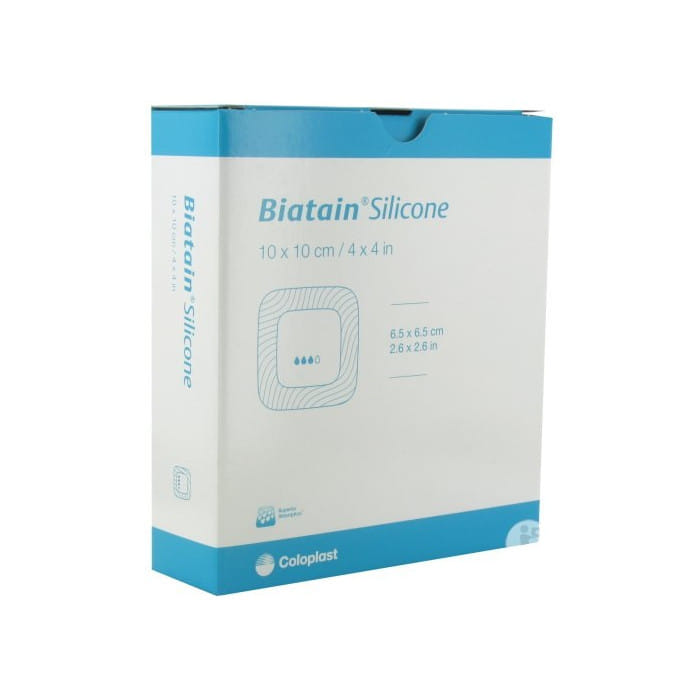 MEDICAZIONE BIATAIN IN SCHIUMA DI POLIURETANO CON BORDO ADESIVO IN SILICONE LITE 10X10 CM 10 PEZZI