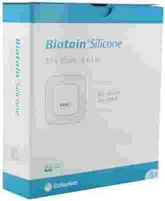 MEDICAZIONE BIATAIN IN SCHIUMA DI POLIURETANO CON BORDO ADESIVO IN SILICONE LITE 10X10 CM 10 PEZZI