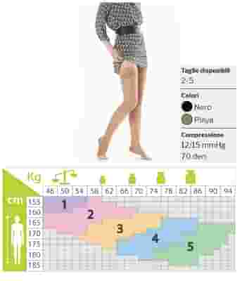 KAMILA CALZA AUTOREGGENTE UP EASY 70 DENARI PUNTA APERTA PLAYA 5