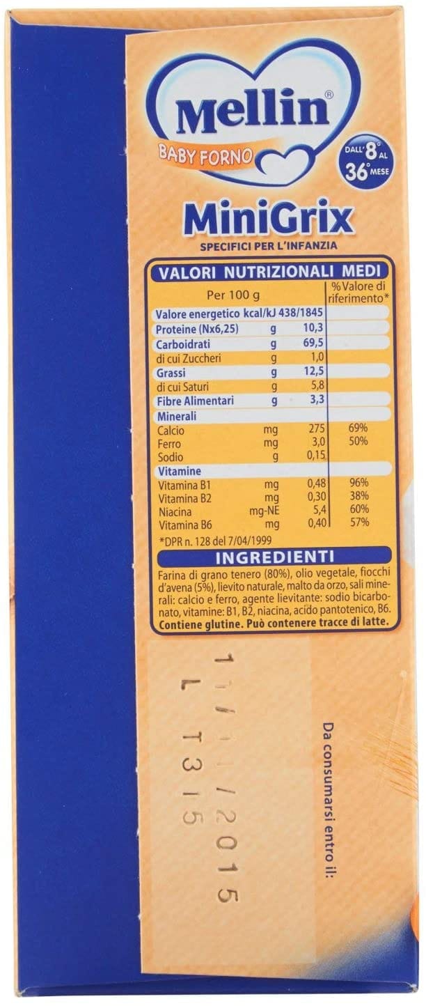 Mellin MiniGrix alimento per bambini 8-36 mesi, 180g