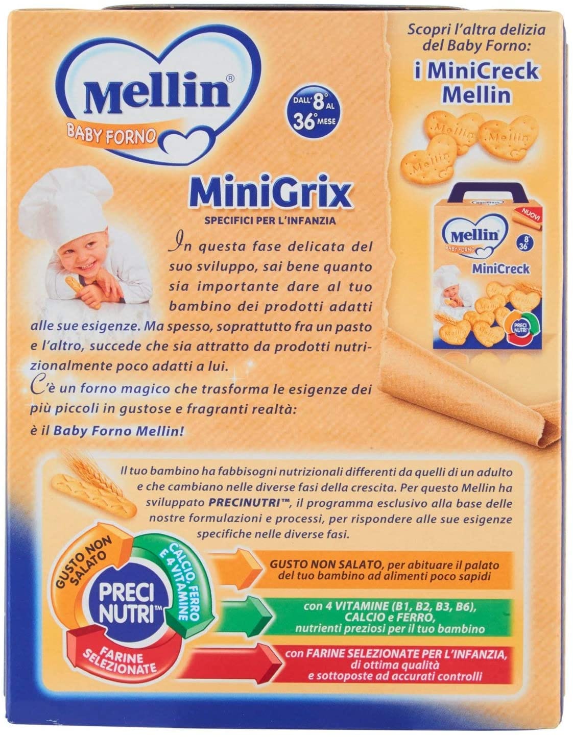 Mellin MiniGrix alimento per bambini 8-36 mesi, 180g