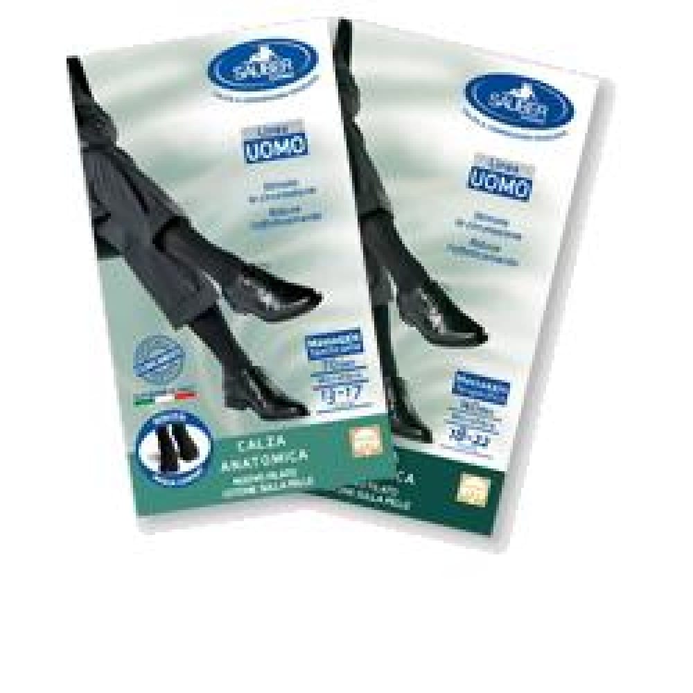 Calza a compressione Sauber Uomo Cotone 70 Denari, Media Nero