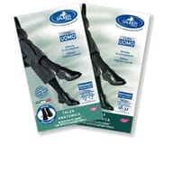 Calza compressione Sauber Uomo Q-Skin 70 Den, Blu Taglia G