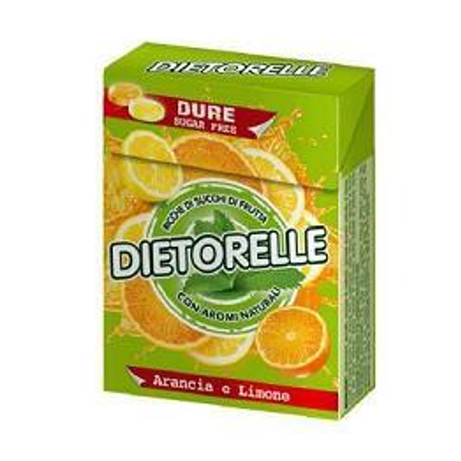 Dietorelle Caramelle Dure Arancia/Limone Con Stevia 40 G
