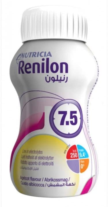 Alimento Renilon 7.5 gusto albicocca per renali, 4x125ml