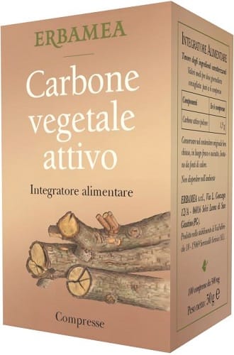Integratore Carbone Vegetale Attivo per l'intestino, 100 capsule
