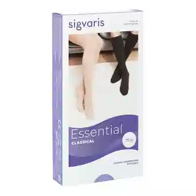 SIGVARIS 701 CCL1 TFQ AUTOREGGENTE PUNTINI TOP FINE  LUNGA PUNTA CHIUSA NERO S