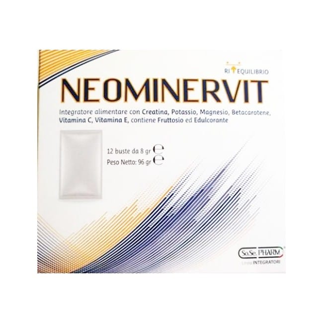 Integratore Neominervit con creatina e magnesio, 12 bustine