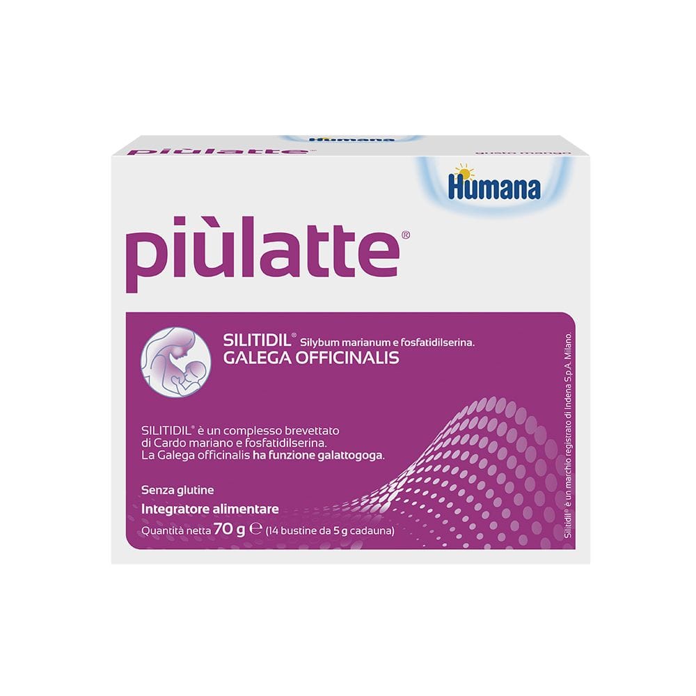 Integratore Piulatte Humana per l'allattamento, 14 bustine