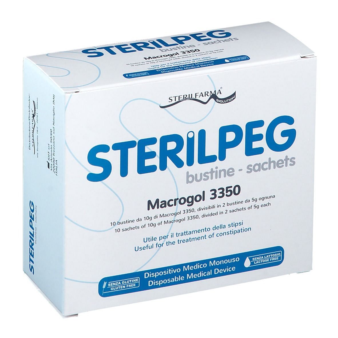 Sterilpeg Macrogol 3350 10 Bustine Bipartite 10 G