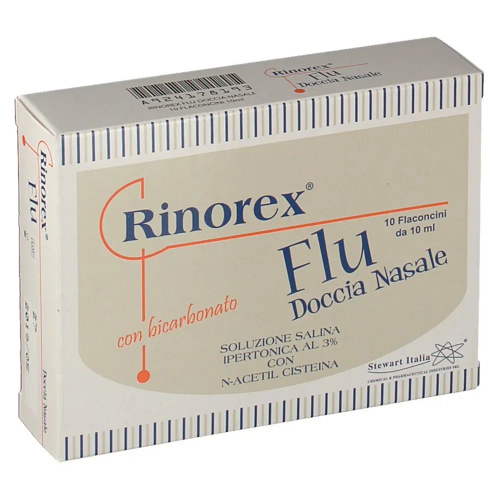 Rinorex Flu Doccia Nasale 10 Flaconcini 10 Ml