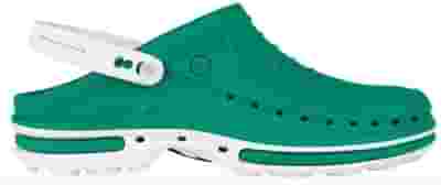 ZOCCOLI WOCK CLOG IN GOMMA BICOLORE VERDE/BIANCO 37/38 1 PAIO