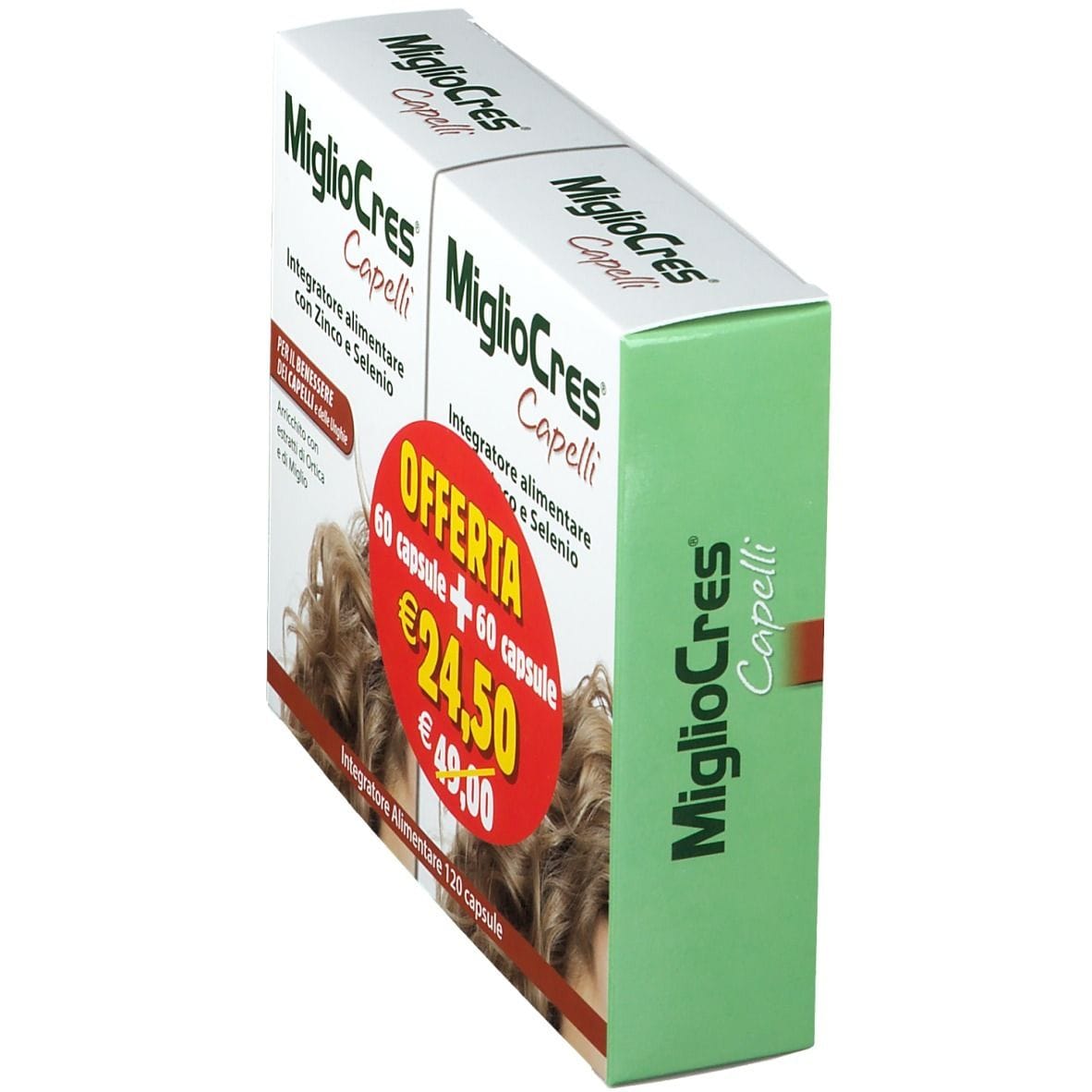 MIGLIOCRES CAPELLI 60 CAPSULE + 60 CAPSULE PROMOZIONE