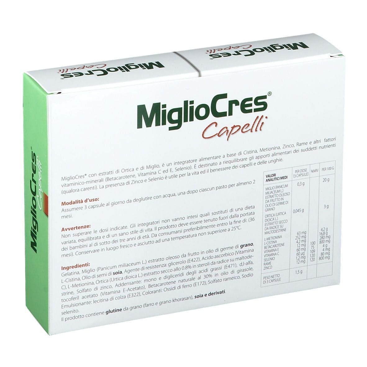 MIGLIOCRES CAPELLI 60 CAPSULE + 60 CAPSULE PROMOZIONE