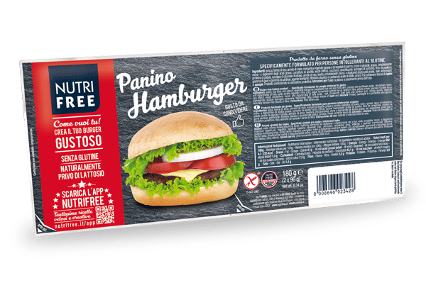 Panino Hamburger Nutrifree senza glutine, 180g