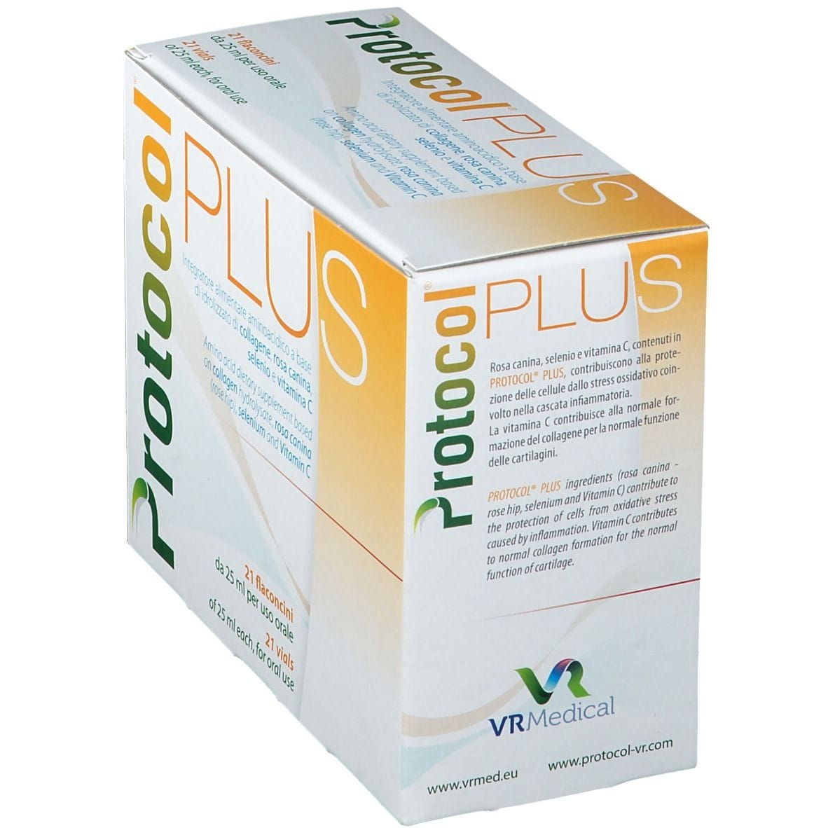 Integratore Protocol PLUS al collagene, 21 flaconi 25ml