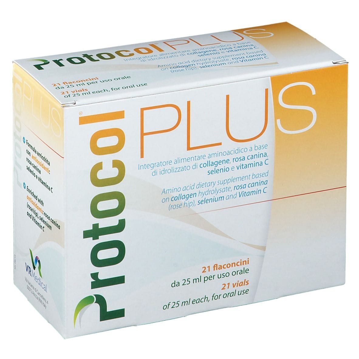 Integratore Protocol PLUS al collagene, 21 flaconi 25ml