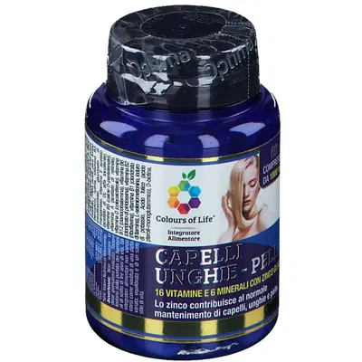 COLOURS OF LIFE CAPELLI UNGHIE PELLE 60 COMPRESSE 1000 MG COLOURS OF LIFE CAPELLI UNGHIE PELLE 60 COMPRESSE 1000 MG