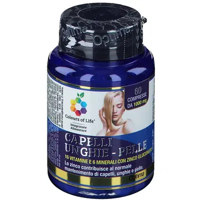 COLOURS OF LIFE CAPELLI UNGHIE PELLE 60 COMPRESSE 1000 MG COLOURS OF LIFE CAPELLI UNGHIE PELLE 60 COMPRESSE 1000 MG