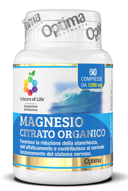 COLOURS OF LIFE MAGNESIO CITRATO ORGANICO 60 COMPRESSE 1200 MG