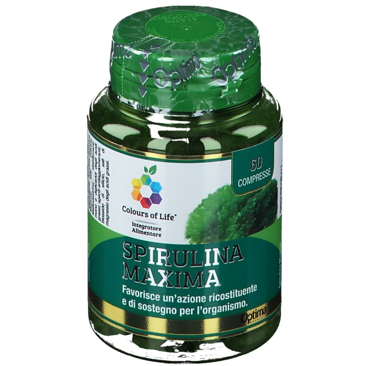 Integratore Spirulina Maxima Colours of Life 1000mg, 60 compresse