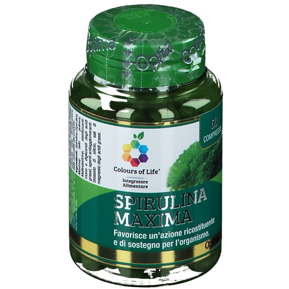 Integratore Spirulina Maxima Colours of Life 1000mg, 60 compresse