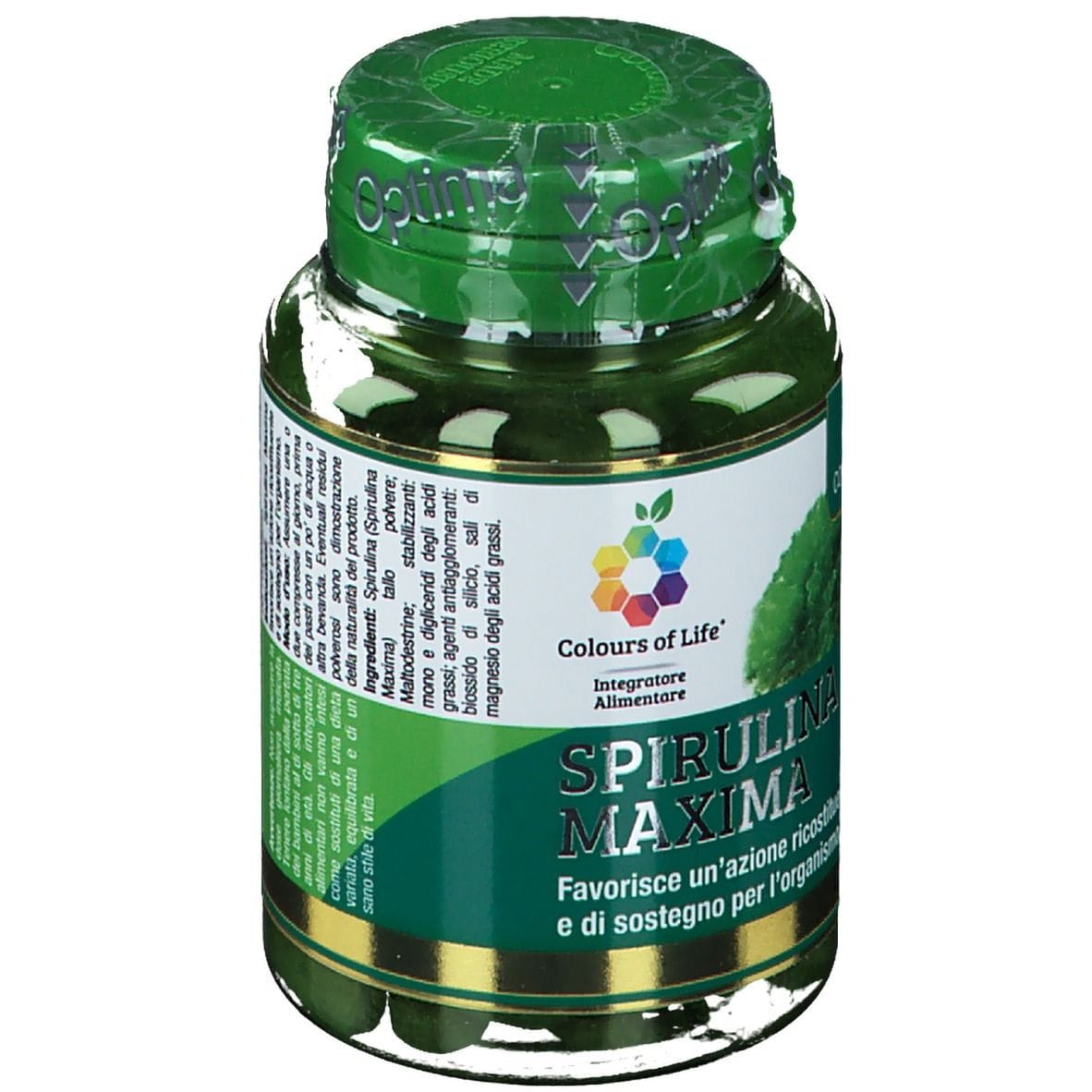 Integratore Spirulina Maxima Colours of Life 1000mg, 60 compresse