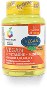 COLOURS OF LIFE VEGAN 12 VITAMINE + 3 MINERALI 60 COMPRESSE