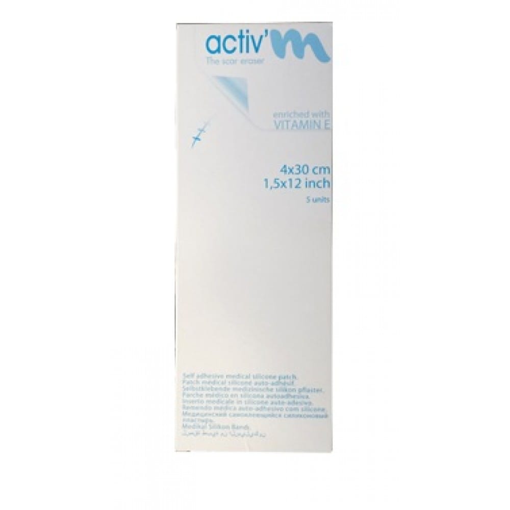 Cerotto Activm per cicatrici con Vitamina E, 4x30cm 5pz