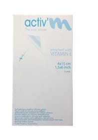 Cerotto Activ'm 4x15cm per cicatrici con Vitamina E, 5 pezzi