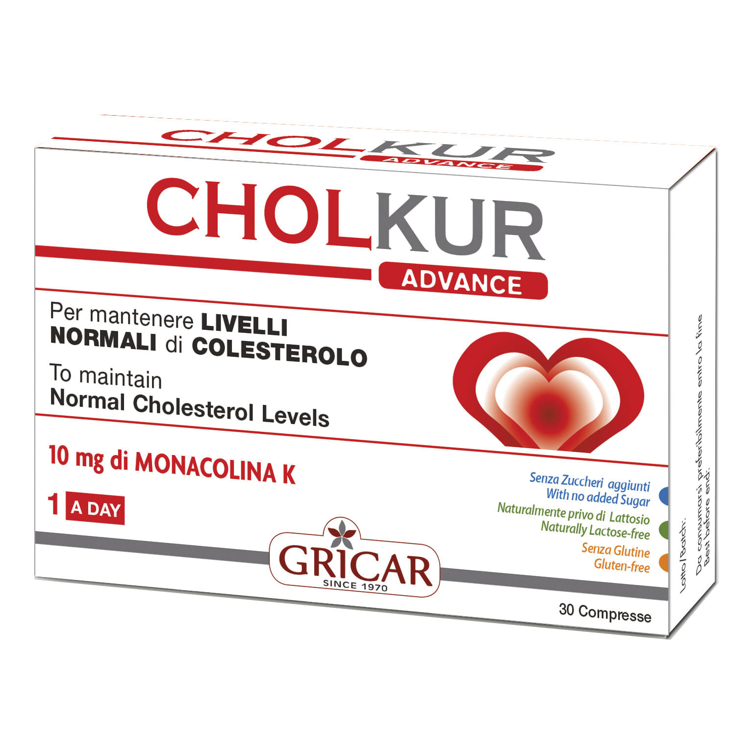 Integratore Cholkur Advance per il metabolismo dei lipidi, 30 cpr
