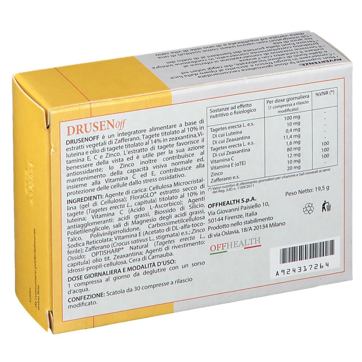 DRUSENOFF 30 COMPRESSE