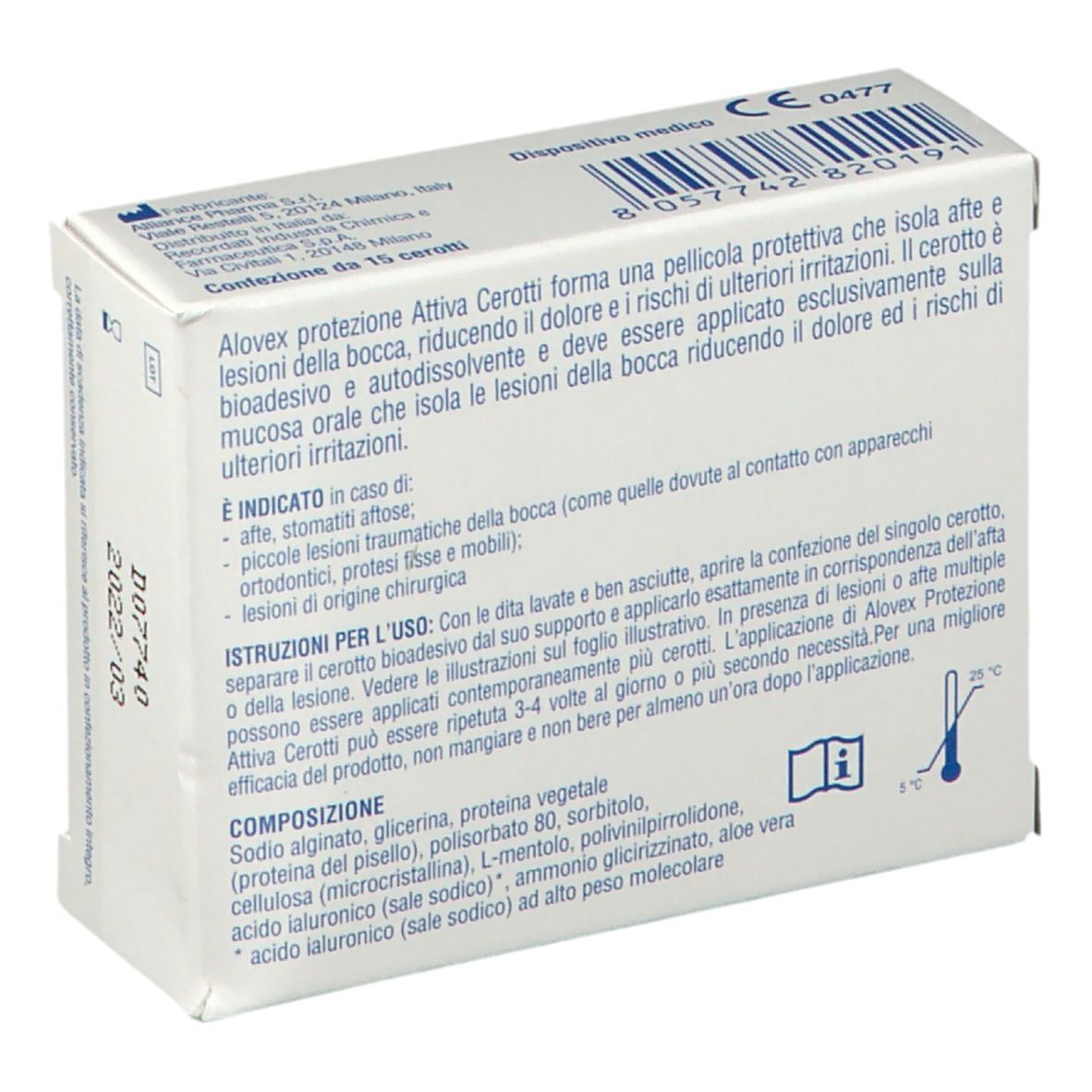 ALOVEX PROTEZIONE ATTIVA 15 CEROTTI