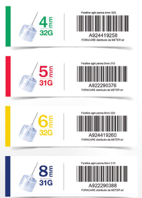 AGO PER PENNA DA INSULINA FORA FINE 32 GAUGE 6 MM 100 PEZZI