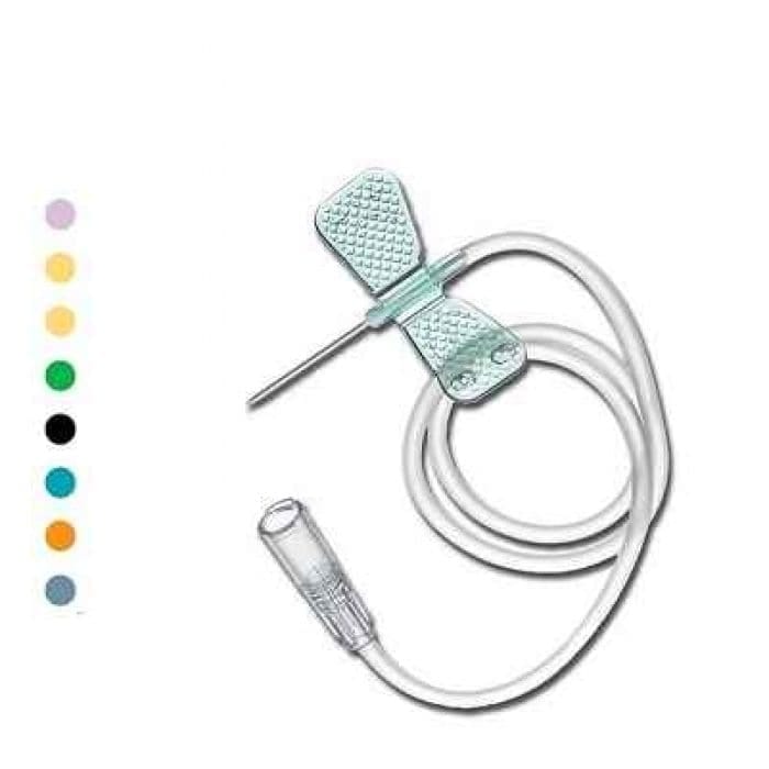 AGO EPICRANICO ATRAUMATICO IN ACCIAIO INOX MONOUSO FLY/SET PER INFUSIONE GAUGE21X3/4INCH DIAMETRO ESTERNO 0,8MM LUNGHEZZA 19MM CODICE COLORE VERDE TUBO 30CM RACCORDO LUER-LOCK