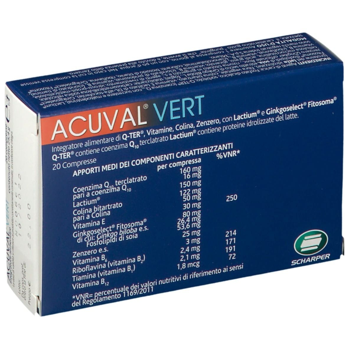 ACUVAL VERT 20 COMPRESSE