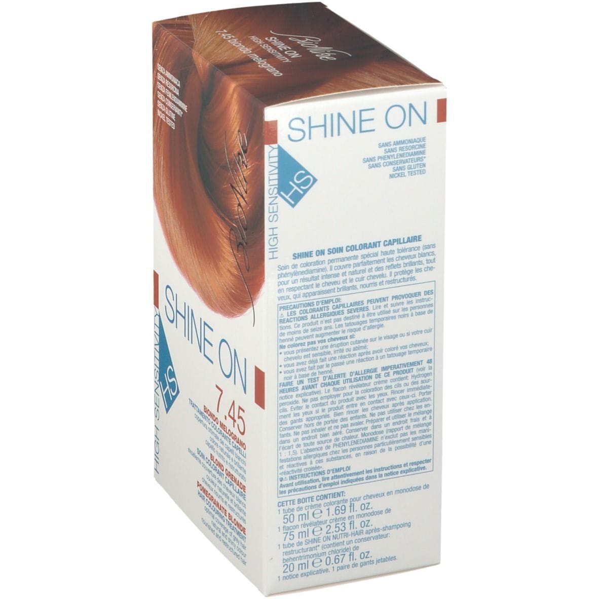 Tintura BioNike Shine On HS Mel 7.45 senza ammoniaca