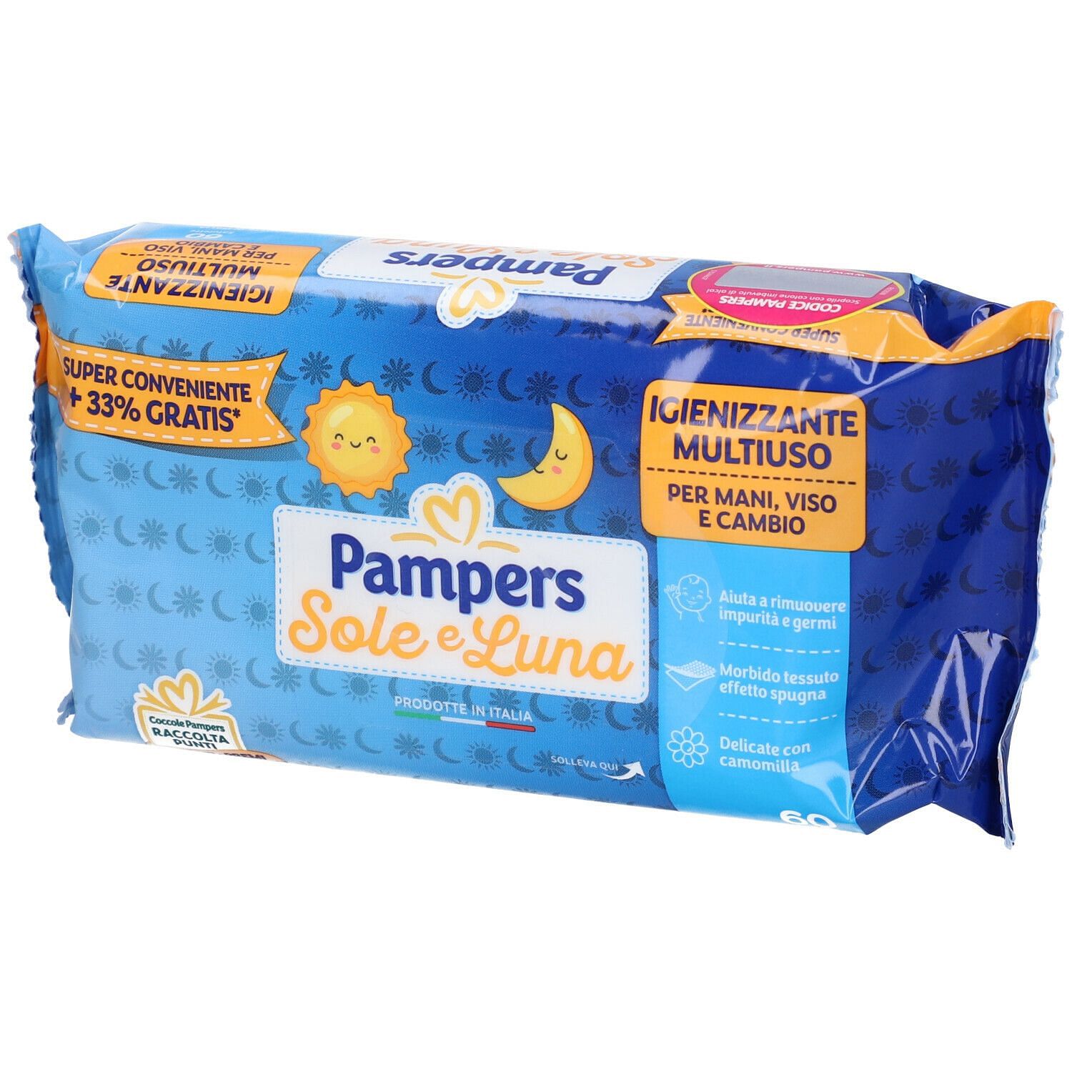 Pampers Wipes Sole&Luna 45+15 Pezzi