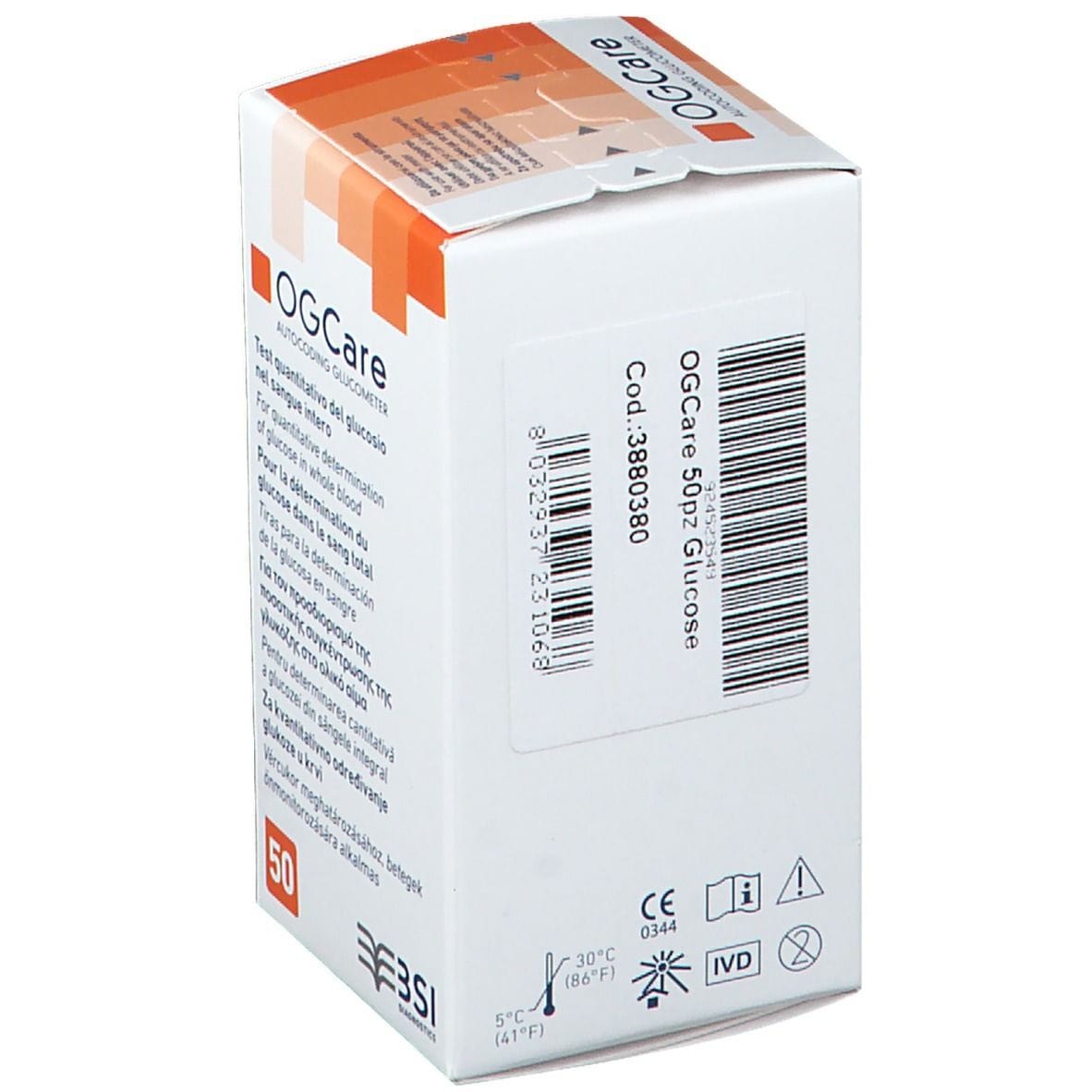 STRISCE MISURAZIONE GLICEMIA OGCARE 50 PEZZI