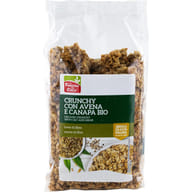 FSC CRUNCHY CON AVENA E CANAPA BIO AD ALTO CONTENUTO DI FIBRA CON OLIO DI GIRASOLE E SENZA OLIO DI PALMA 375 G