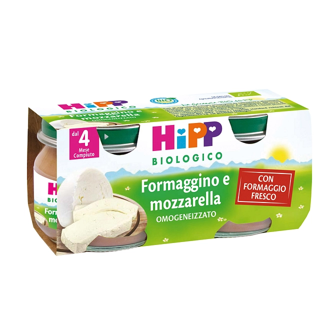 Hipp Bio Omogeneizzato Formaggino Mozzarella 2 X80 G