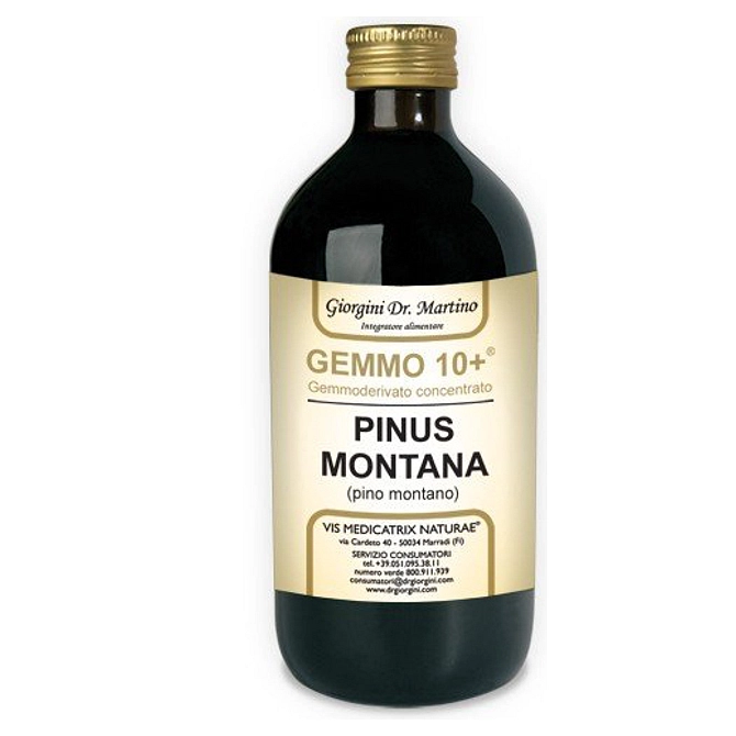Gemmo 10+ Gemmoderivato Concentrato Liquido Analcolico Pinus Montana Pino Montano 500 Ml