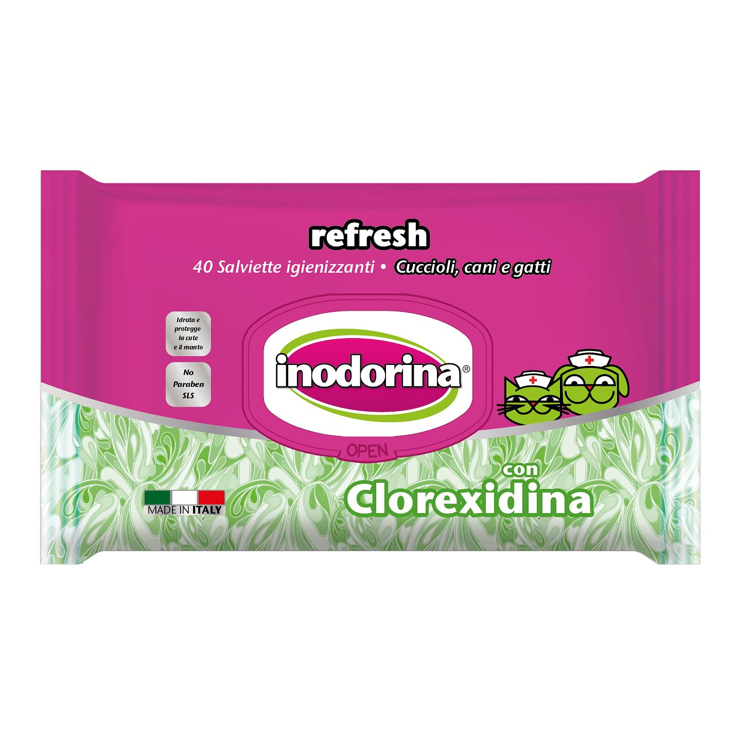 Inodorina Salviette Clorexidina 40 Pezzi