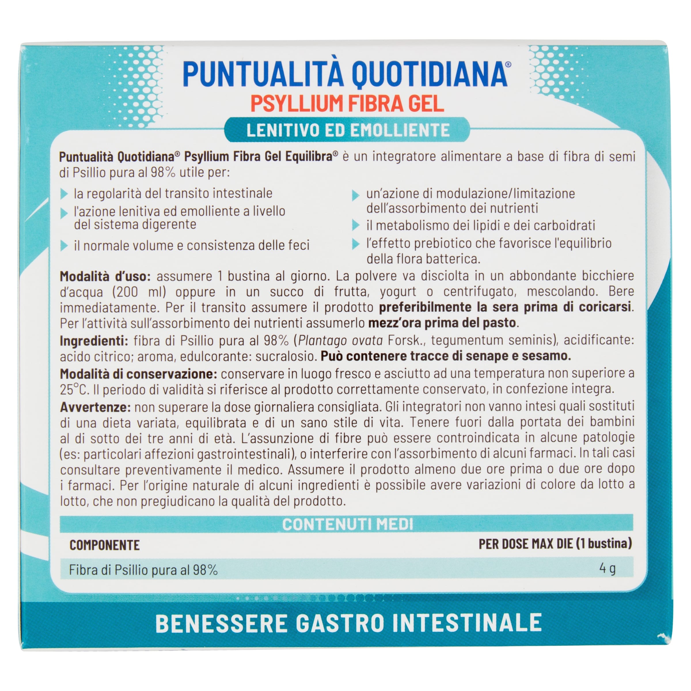 PSYLLIUM FIBRA GEL GUSTO KIWI PRUGNA 20 BUSTINE MONODOSE