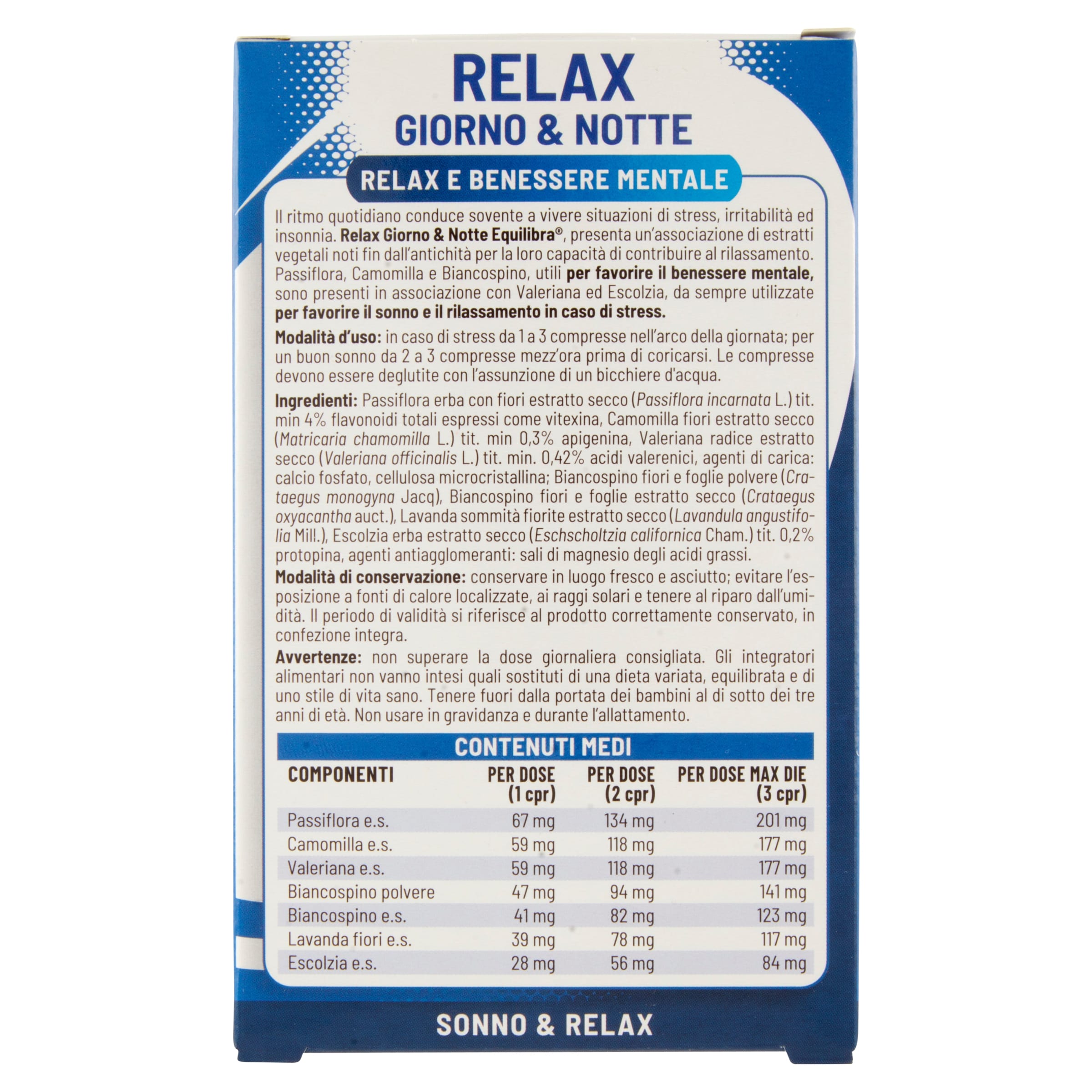 RELAX GIORNO & NOTTE 50 COMPRESSE