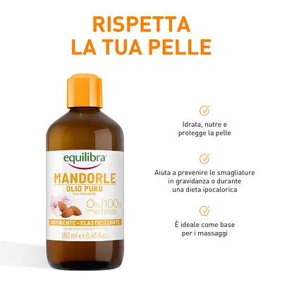 EQUILIBRA OLIO DI MANDORLE DOLCI 250 ML EQUILIBRA OLIO DI MANDORLE DOLCI 250 ML