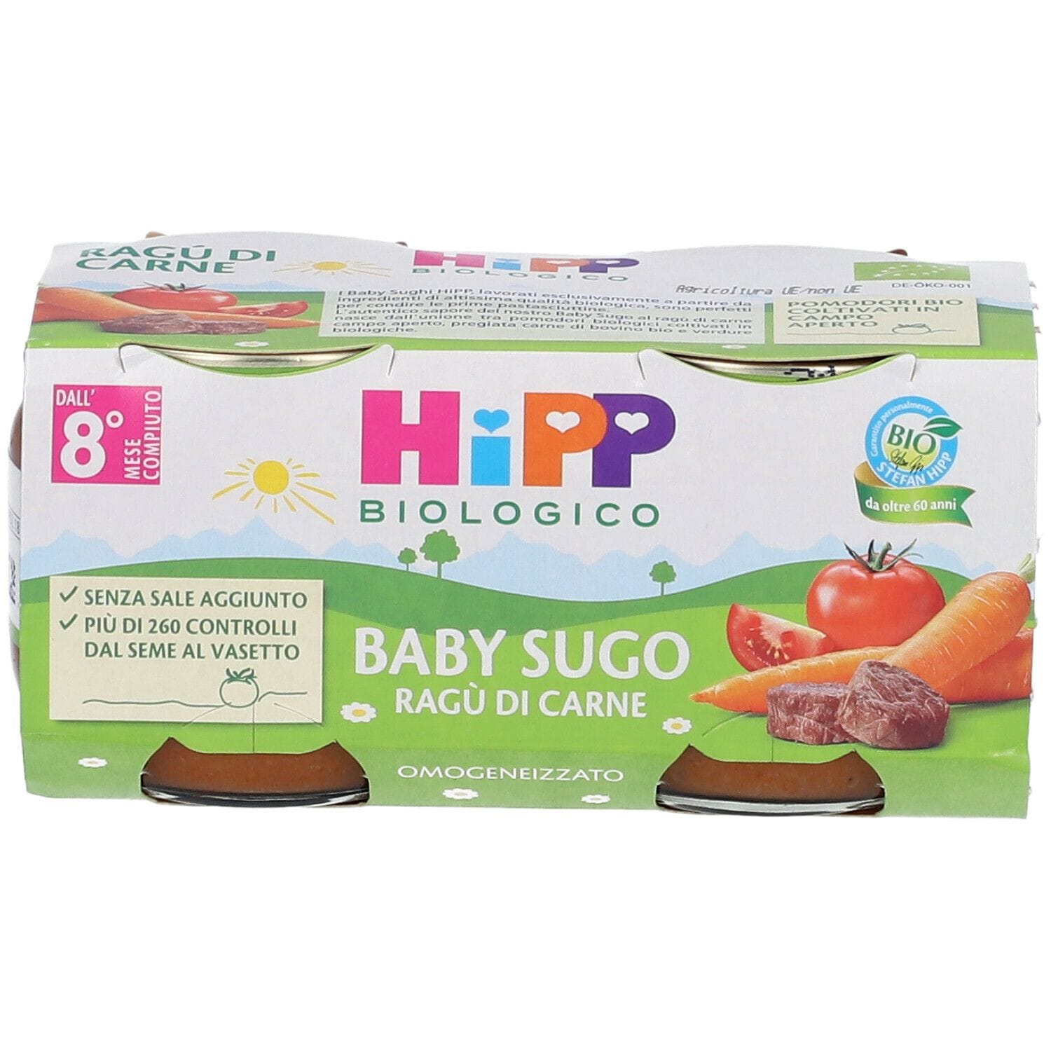 HIPP BIO HIPP BIO OMOGENEIZZATO SUGO RAGU' DI MANZO 2X80 G